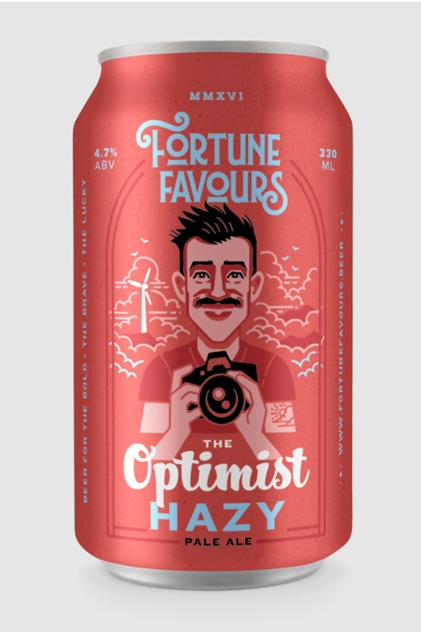 Fortune Favours The Optimist Hazy Pale Ale 330mL Cans 6 pack Herne