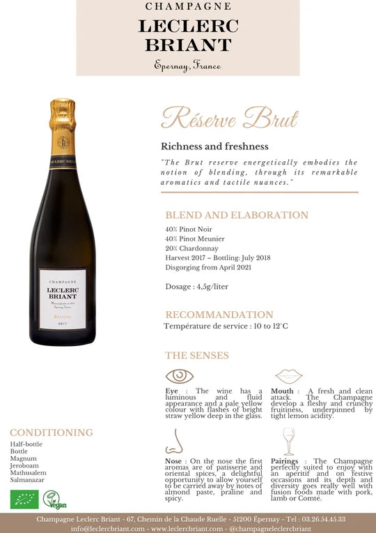 Leclerc Briant Reserve Extra Brut 750ml