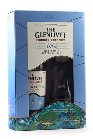 The Glenlivet Founder's Reserve 700ml + 2 Glasses Gift Pack
